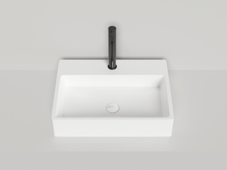 Раковина из искусственного камня S-Stone Salini OTTAVIA 1103201M 60х40 накладная цвет белый 1 отверстие под смеситель